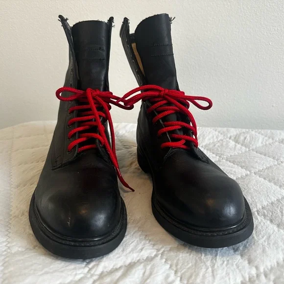 Vintage Wolverine World Wide Black Military Combat Boots 1994 - Size 8 1/2 R - Picture 2 of 9